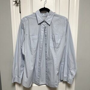 Ann Taylor LOFT - Women’s Long Sleeve Blouse - Blue - Large